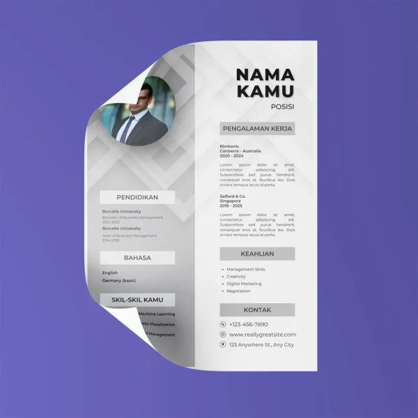 Template CV dan Resume + Canva Pro Satu bulan