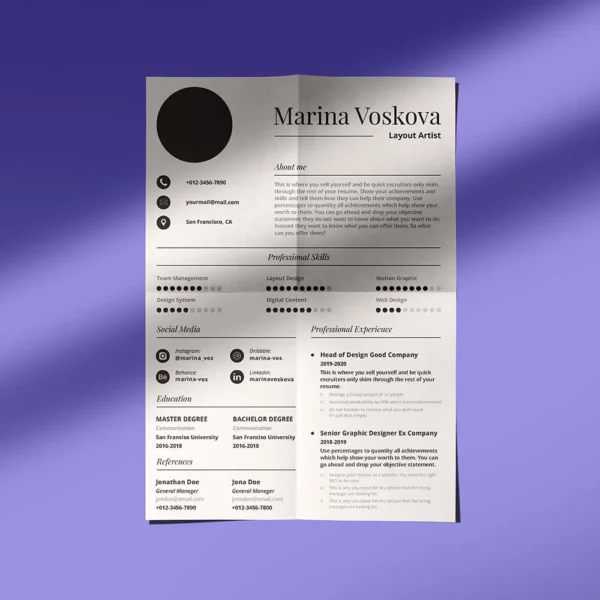 Template CV dan Resume Gratis